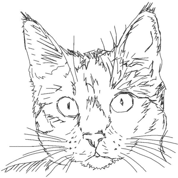 Stickdatei ScribbleKatze