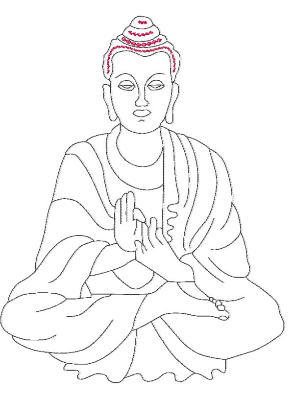 Stickdatei Buddha2