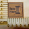 Kunstlederlabel "Handmade/Fadenspule"
