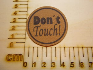 Kunstlederlabel "Don´t touch"