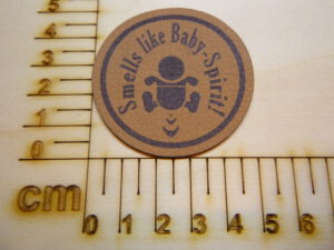 Kunstlederlabel "Smells like Baby Spirit"