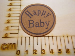 Kunstlederlabel "Happy Baby"