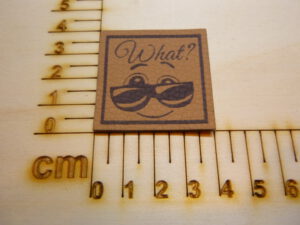 Kunstlederlabel "What?"
