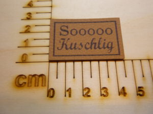 Kunstlederlabel "Soooo Kuschlig"