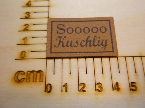 Kunstlederlabel "Soooo Kuschlig"