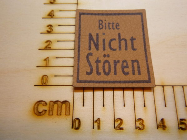 Kunstlederlabel "Bitte nicht stören"