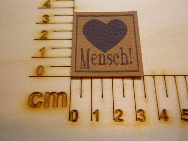 Kunstlederlabel "HerzMensch"