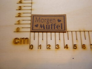 Kunstlederlabel "Morgen Muffel"