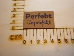 Kunstlederlabel "Perfekt Unperfekt"