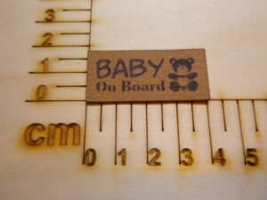 Kunstlederlabel "Baby on Board"