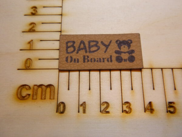 Kunstlederlabel "Baby on Board"