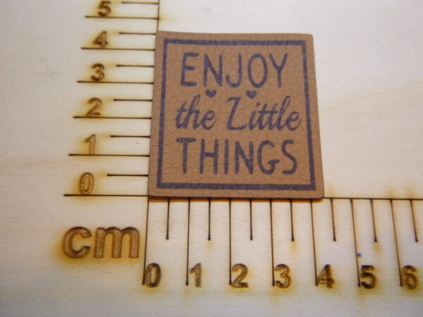 Kunstlederlabel "Enjoy the little Things"