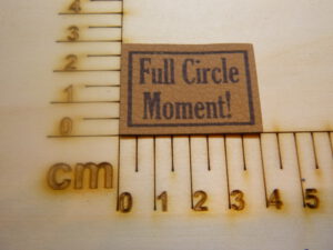Kunstlederlabel "Full circle Moment"