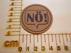 Kunstlederlabel "NÖ!"