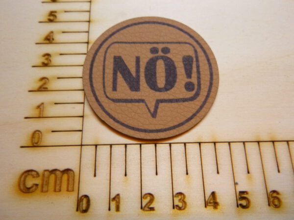 Kunstlederlabel "NÖ!"