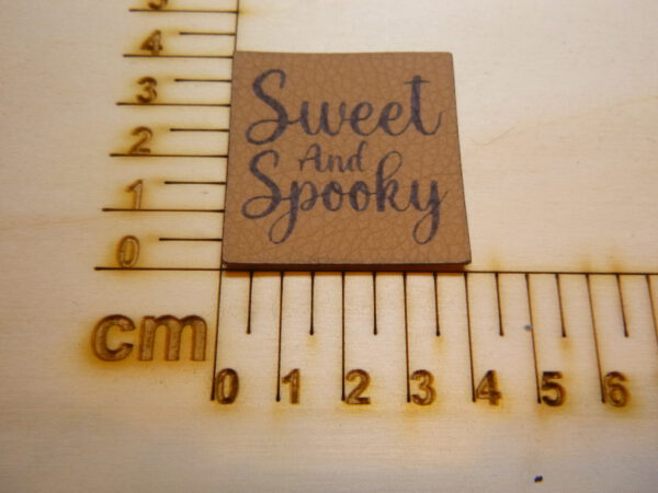 Kunstlederlabel "Sweet&Spooky"