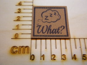 Kunstlederlabel "What?"