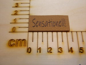 Kunstlederlabel "Sensationell"