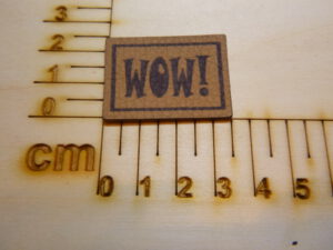 Kunstlederlabel "Wow"