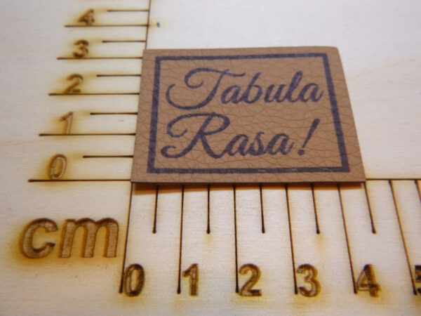Kunstlederlabel "Tabula Rasa"