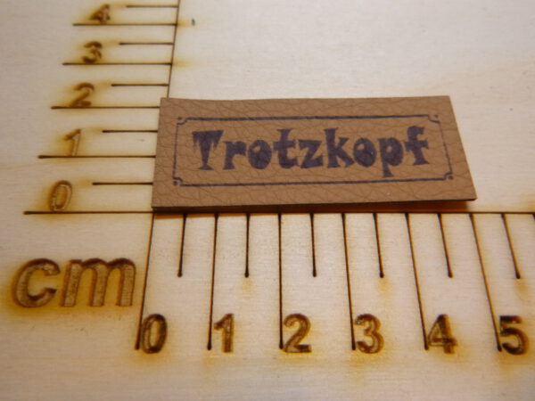 Kunstlederlabel "Trotzkopf"
