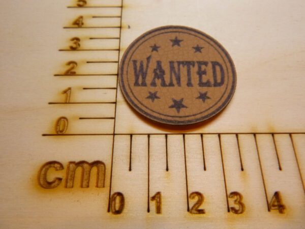 Kunstlederlabel "Wanted"