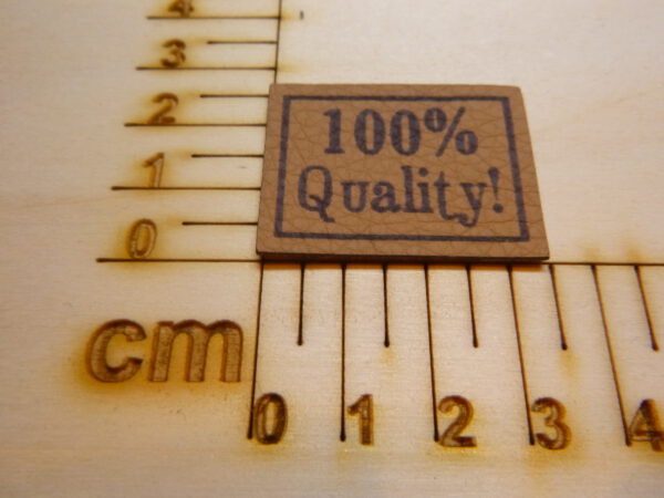 Kunstlederlabel "100% Quality"