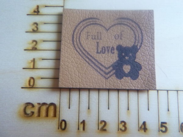 Kunstlederlabel "Bär/Full of Love"