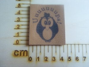 Kunstlederlabel "Pinguin/Uuuuups"