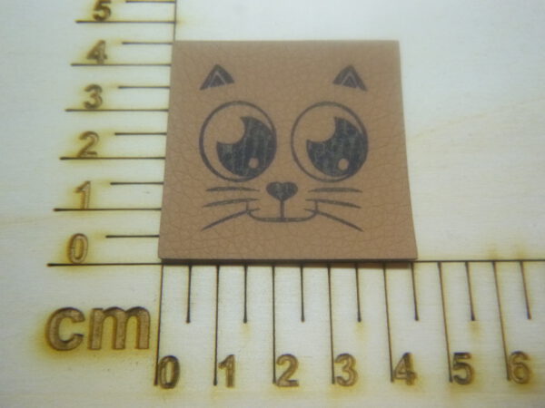 Kunstlederlabel "Katze"