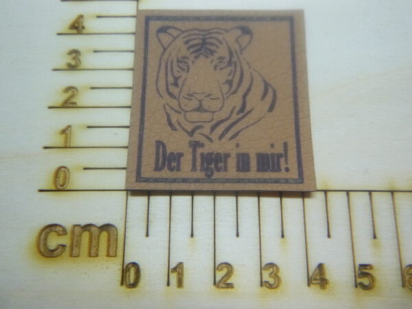 Kunstlederlabel "Tiger/Der Tiger in mir"