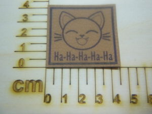 Kunstlederlabel "Katze/Ha-Ha-Ha"