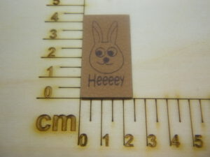 Kunstlederlabel "Hase/Heeey"