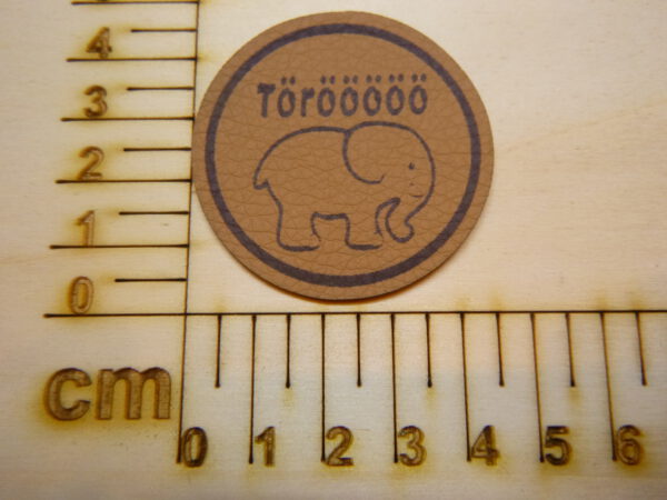 Kunstlederlabel "Elefant/Törööö"