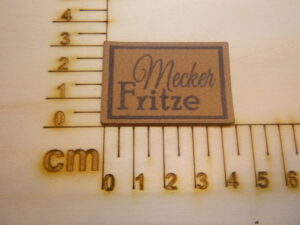 Kunstlederlabel "Mecker Fritze"