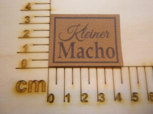 Kunstlederlabel "Kleiner Macho"