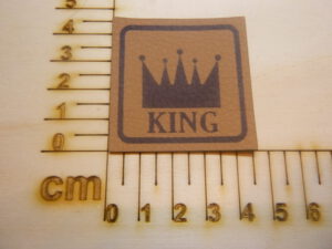 Kunstlederlabel "King"