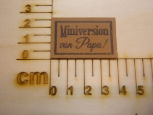 Kunstlederlabel "Minniversion von Papa"
