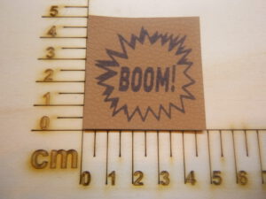 Kunstlederlabel "Boom"
