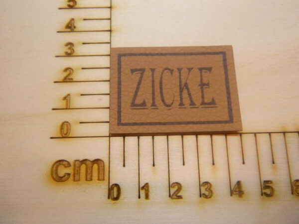 Kunstlederlabel "Zicke"