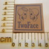 Kunstlederlabel "Skull/Twoface"