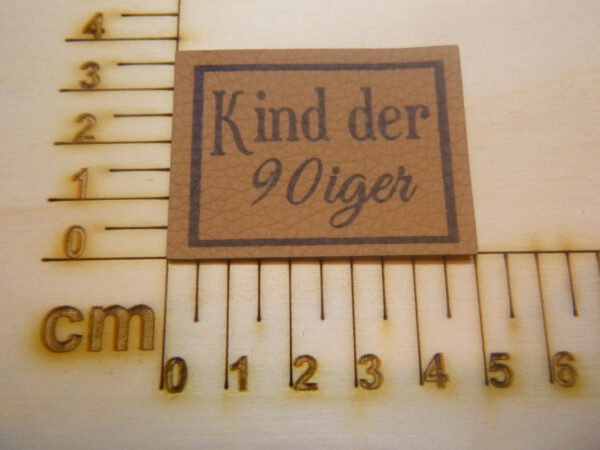 Kunstlederlabel "Kind der 90iger"