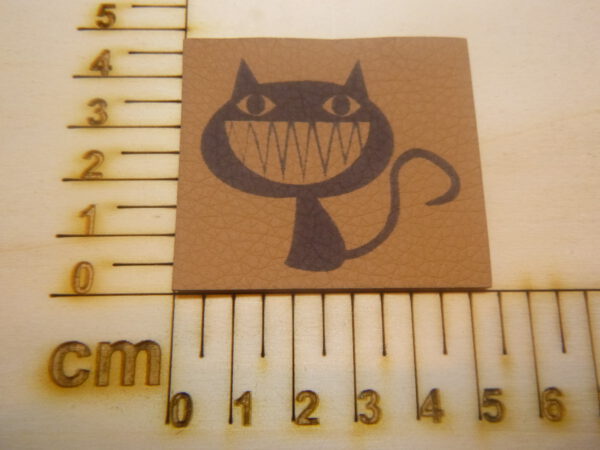 Kunstlederlabel "Fiese Katze"