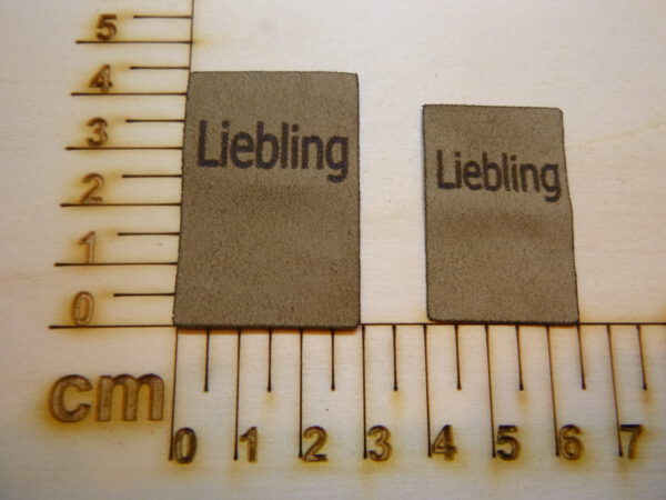 Nahtlabel "Liebling"