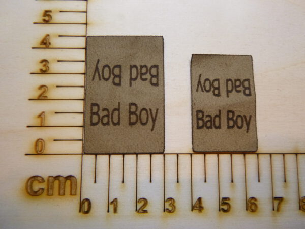 Nahtlabel "Bad Boy"
