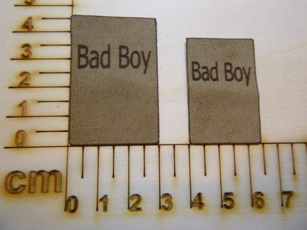 Nahtlabel "Bad Boy"