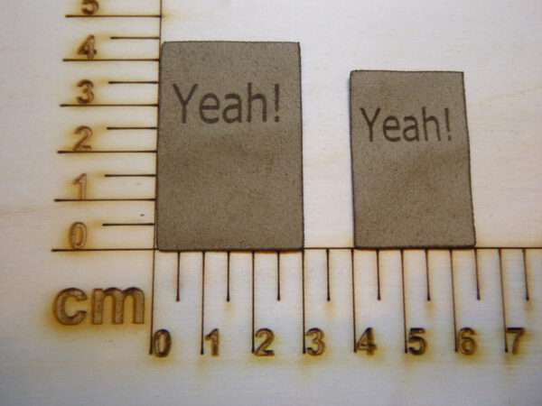 Nahtlabel "Yeah"