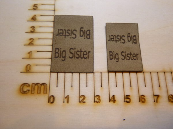 Nahtlabel "Big Sister"