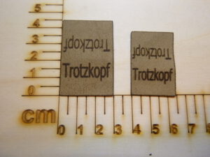 Nahtlabel "Trotzkopf"