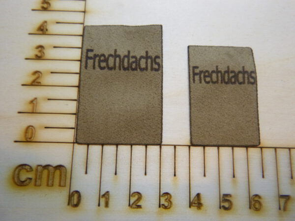 Nahtlabel "Frechdachs"